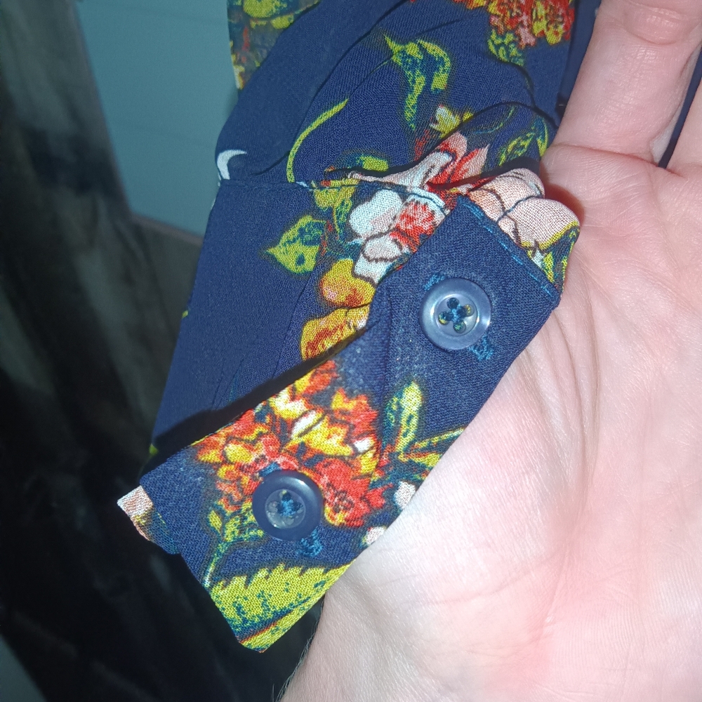 EUC Indigo Rose Floral Maxi Dress PM - Picture 9 of 12